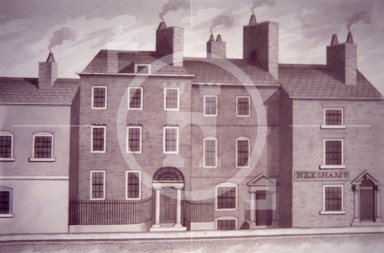 Buildings in Hanover Street, c1828